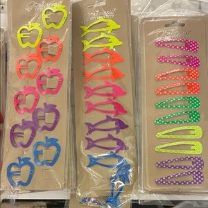 10 packs  Vibrant Bow Hair Clip Set